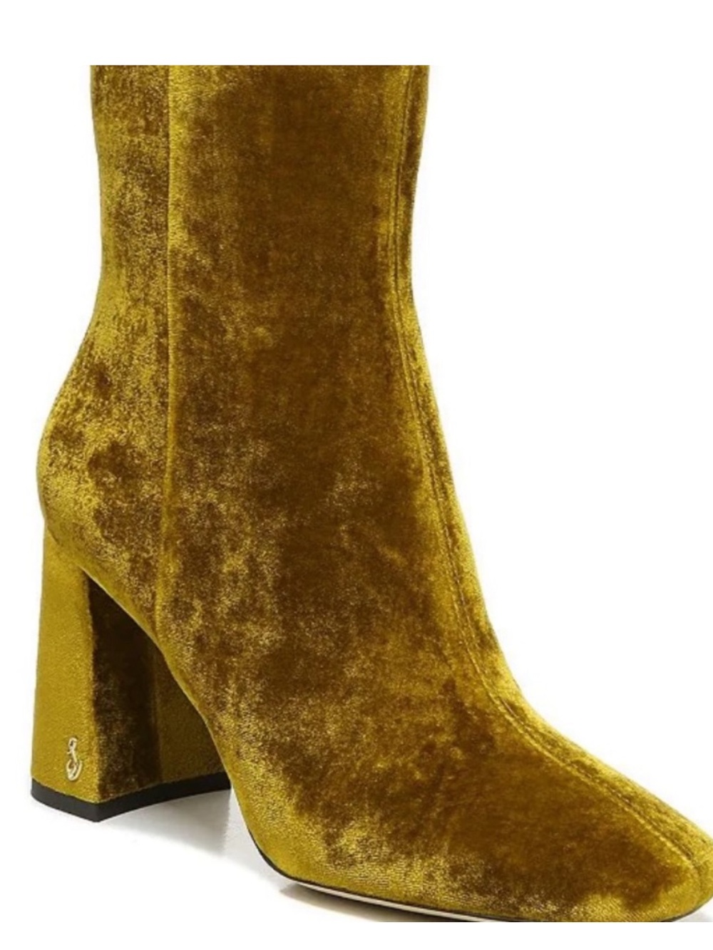 Sam Edelman Fawn 2 gold velvet boot size 10